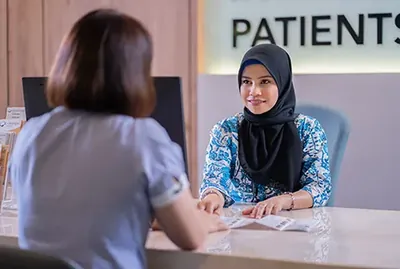 Gleneagles Hospital Penang (Dermatology): International Patient Centre counter at Gleneagles Hospital Penang