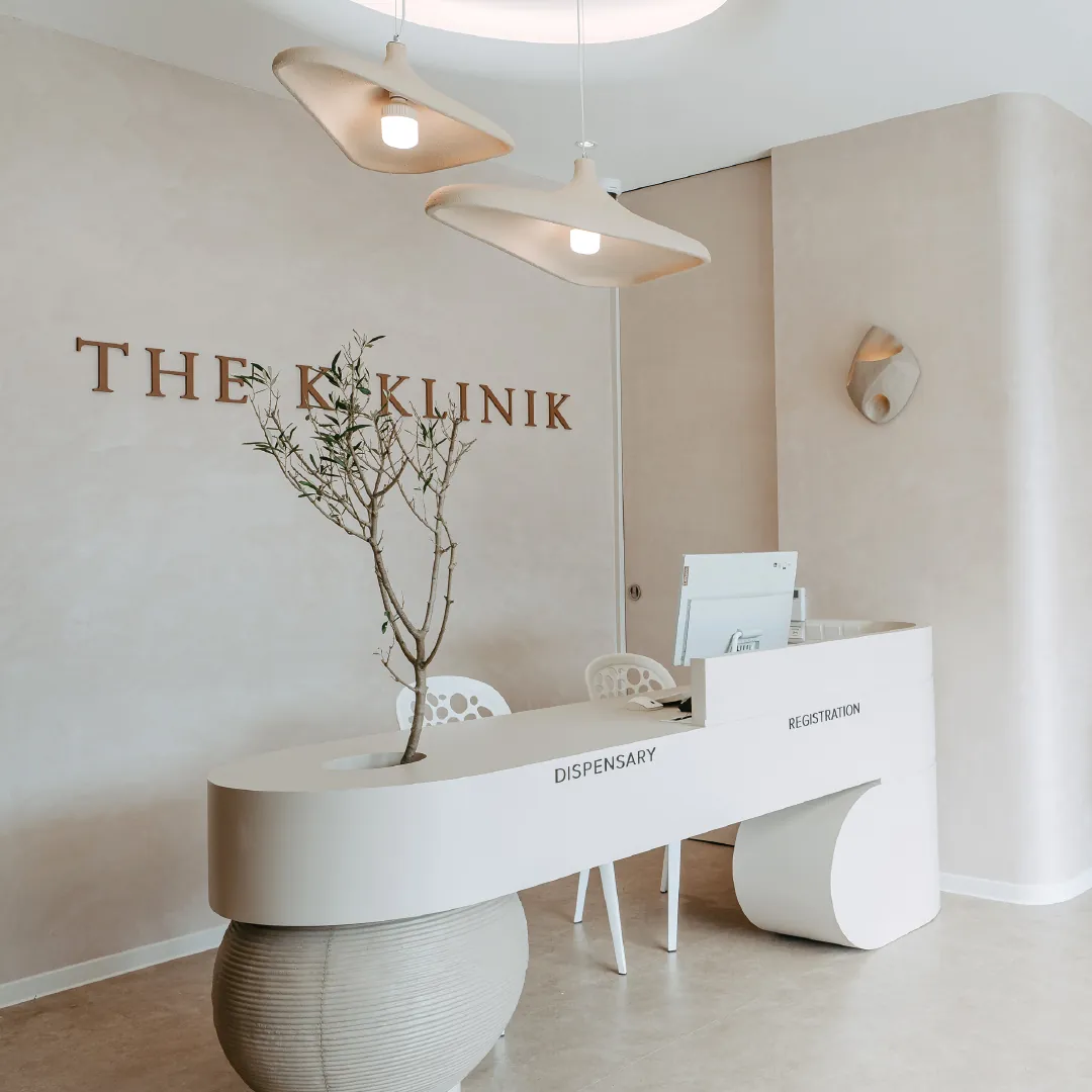 Reception and dispensary counter at The K Klinik, Jalan Kelawai